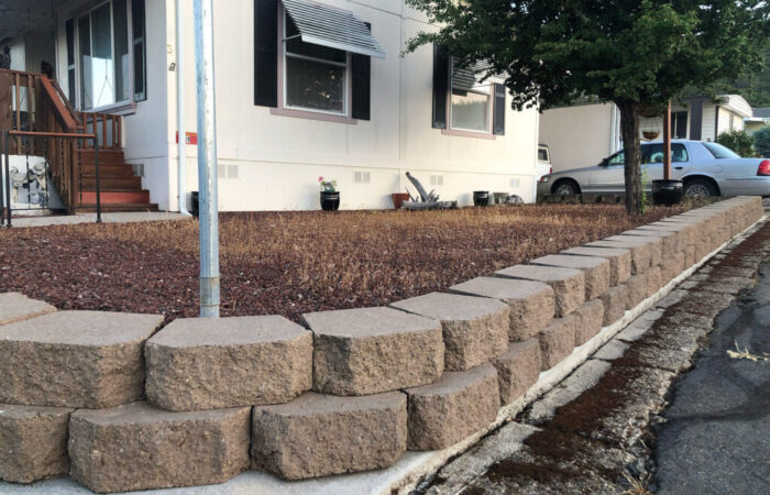 Power Washed Cement Blocks in Central Point