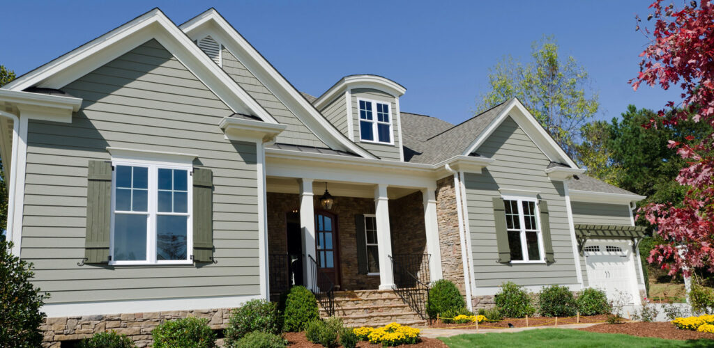 House with painted vinyl siding
