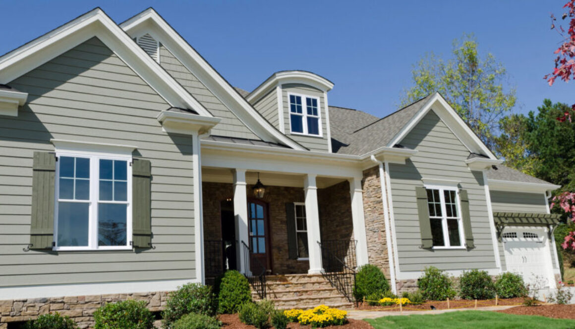 House with painted vinyl siding