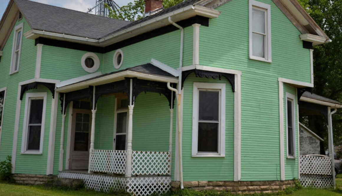 An old house with lead paint