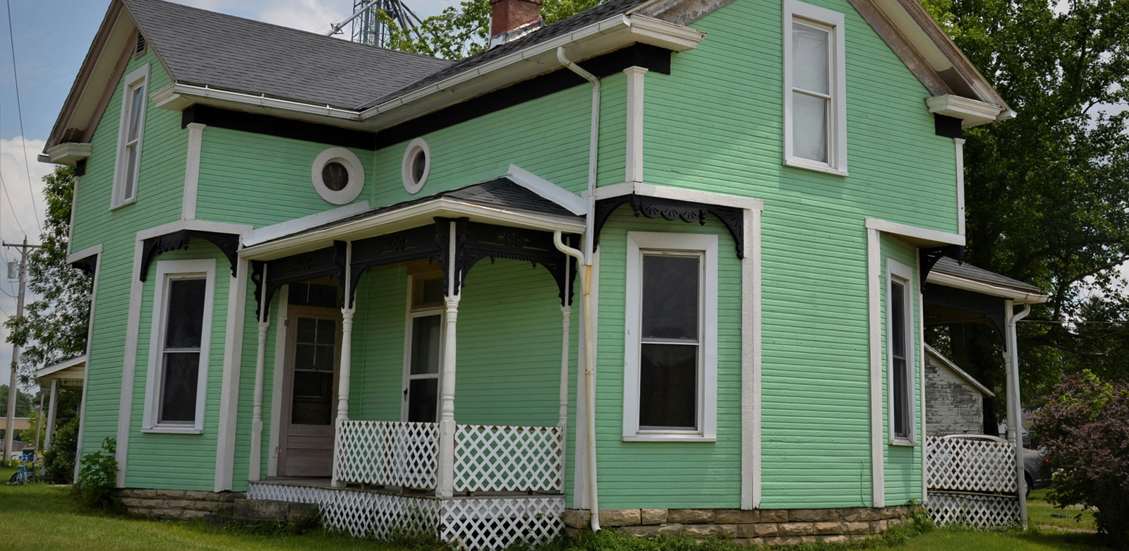 An old house with lead paint