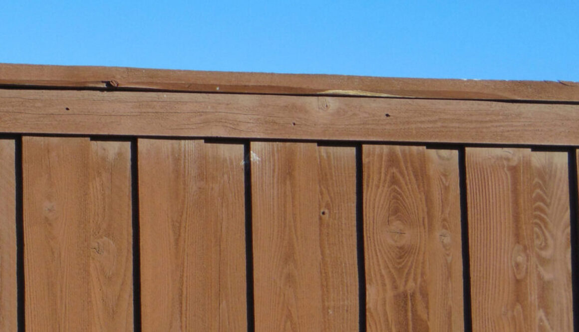 Wood fence with semi-solid stain, not paint