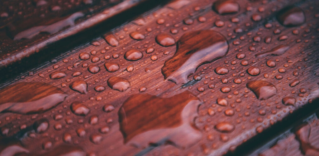 A sealed deck protected from winter weather