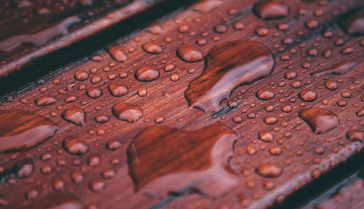 A sealed deck protected from winter weather